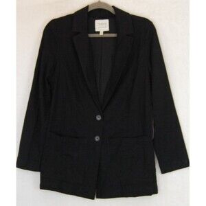 Torrid Charcoal Blazer Jacket Linen Rayon Blend Relaxed Cut Casual Chic Size 00